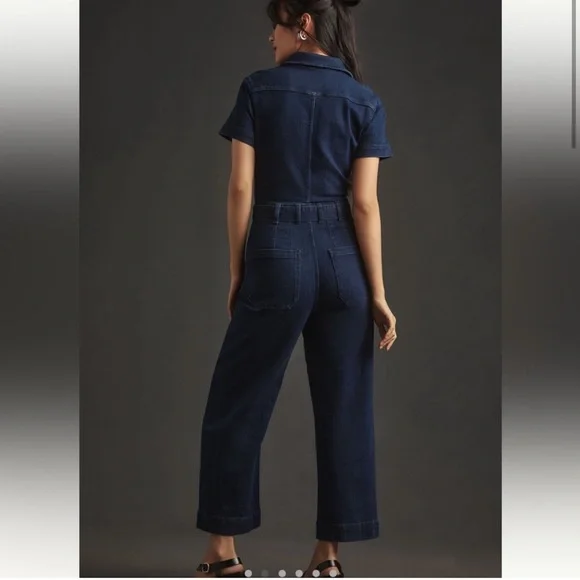 *broken zipper* NWT Anthropologie The Colette Weekend Jumpsuit by Maeve US 0P - Picture 3 of 11